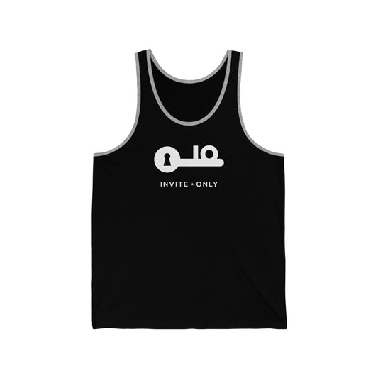 Invite Only White Print - Unisex Jersey Tank Unisex Jersey Tank