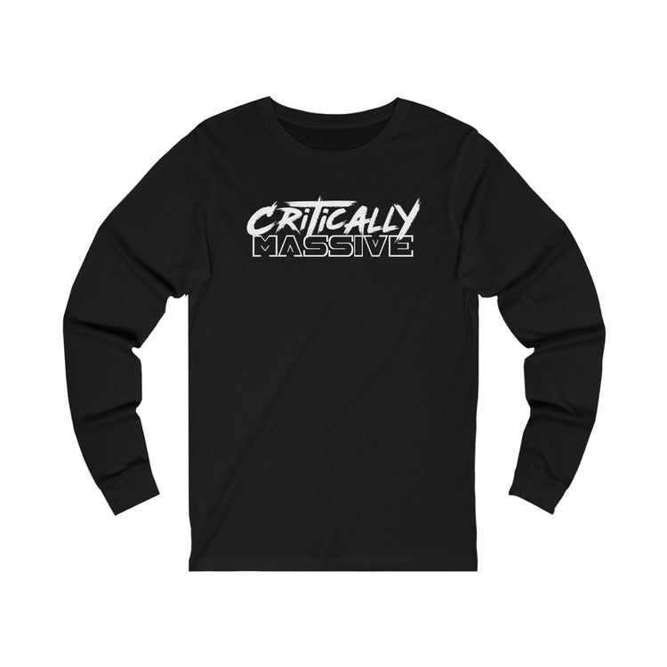 Critically Massive - White Logo Unisex Jersey Long Sleeve Tee