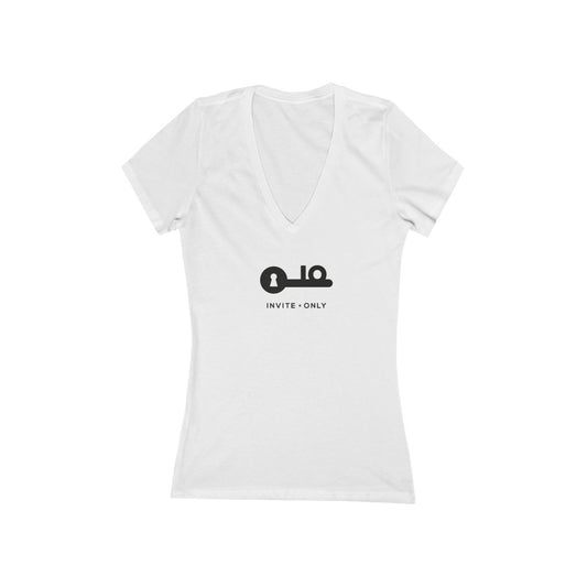 Invite Only - Women's Jersey Short Sleeve Deep V-Neck Tee