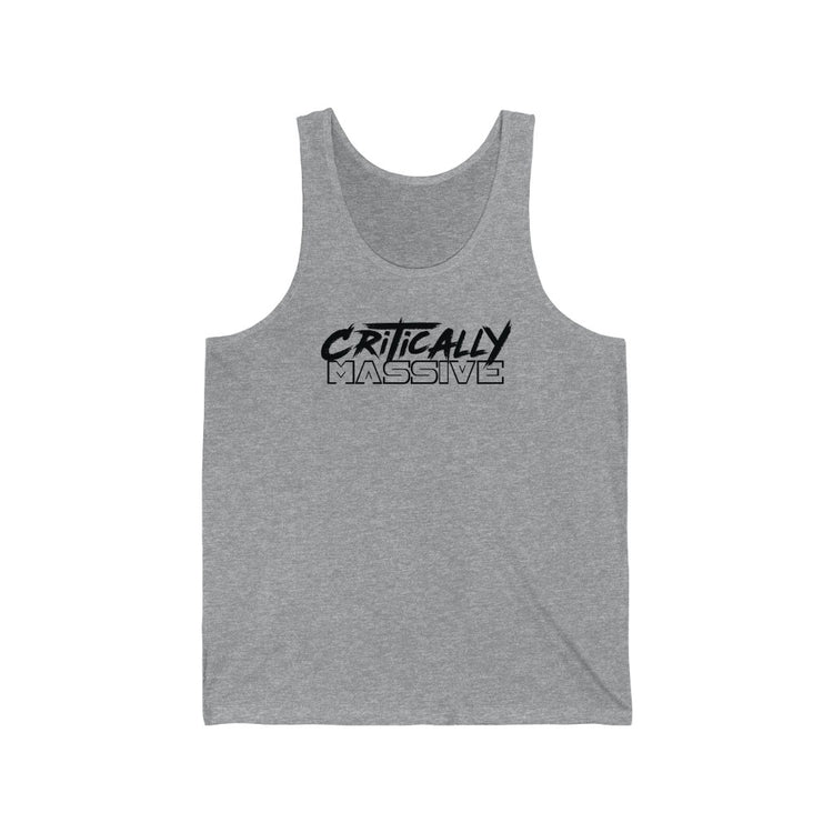 Critically Massive Black Print - Unisex Jersey Tank