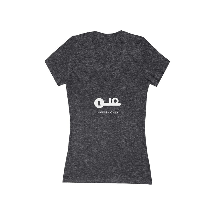 Invite Only - Women's Jersey Short Sleeve Deep V-Neck Tee