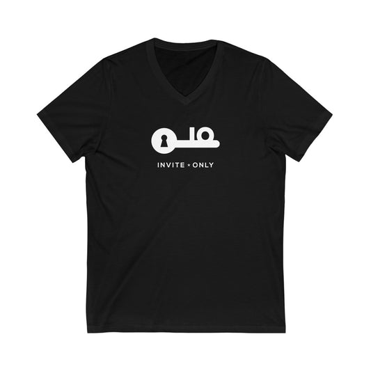 Invite Only - Unisex Jersey Short Sleeve V-Neck Tee