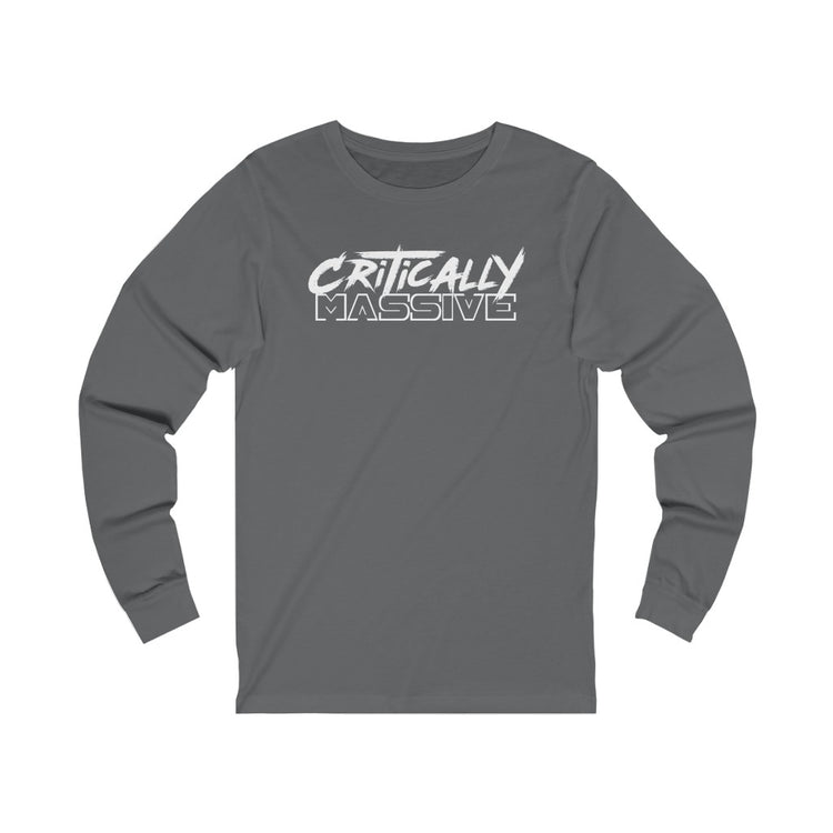 Critically Massive - White Logo Unisex Jersey Long Sleeve Tee