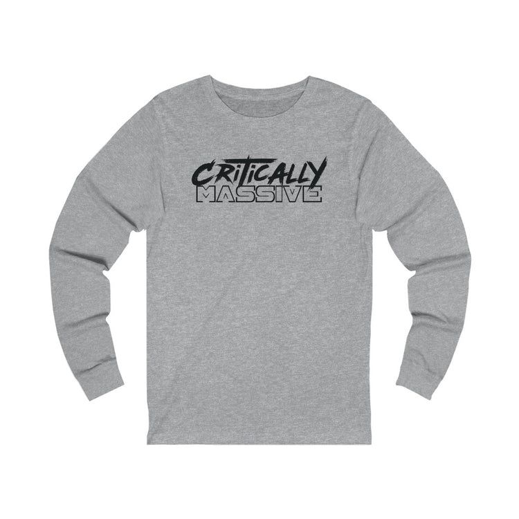 Critically Massive - Black Logo Unisex Jersey Long Sleeve Tee