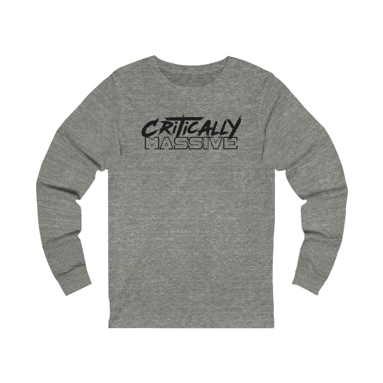 Critically Massive - Black Logo Unisex Jersey Long Sleeve Tee