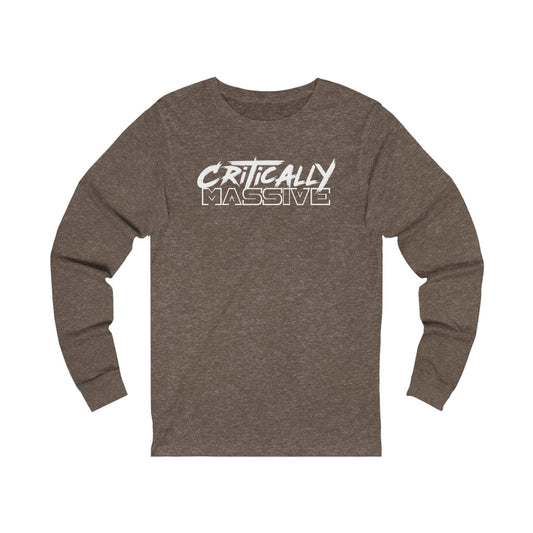 Critically Massive - White Logo Unisex Jersey Long Sleeve Tee