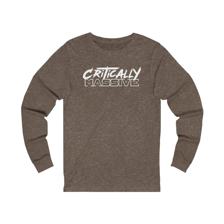 Critically Massive - White Logo Unisex Jersey Long Sleeve Tee