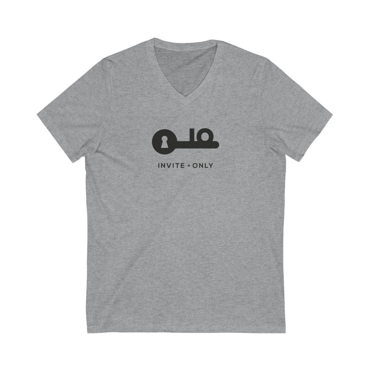 Invite Only - Unisex Jersey Short Sleeve V-Neck Tee