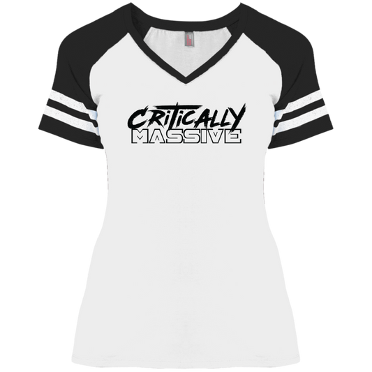 Critically Massive -  Ladies' Game V-Neck T-Shirt