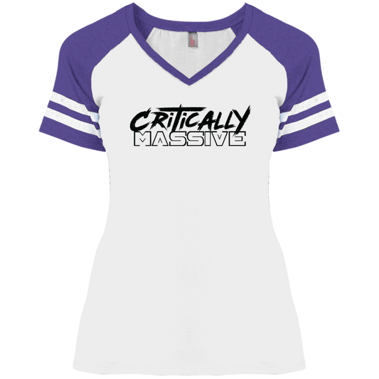 Critically Massive -  Ladies' Game V-Neck T-Shirt