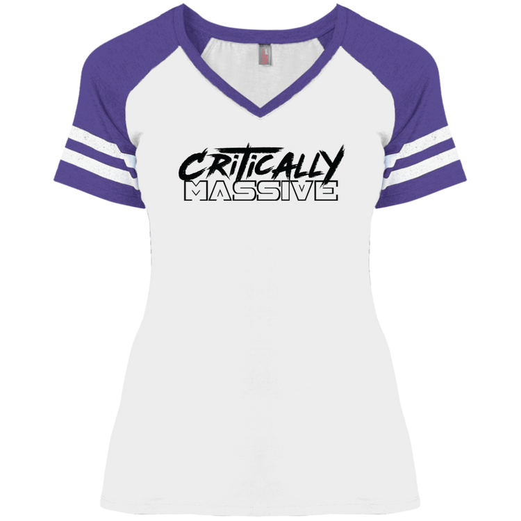 Critically Massive -  Ladies' Game V-Neck T-Shirt