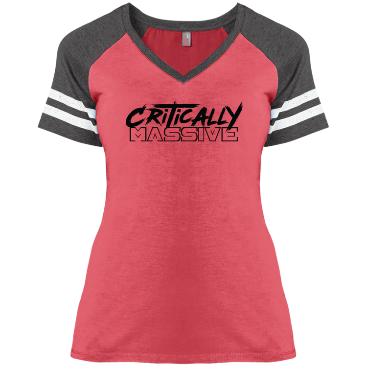 Critically Massive -  Ladies' Game V-Neck T-Shirt