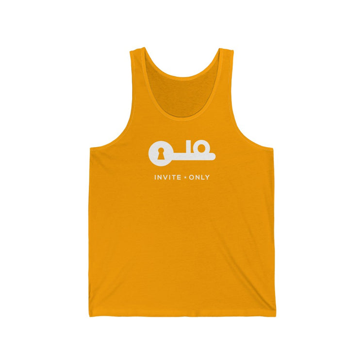 Invite Only White Print - Unisex Jersey Tank Unisex Jersey Tank