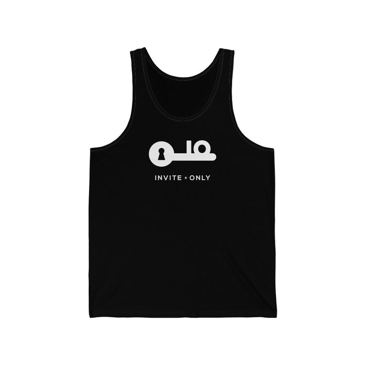 Invite Only White Print - Unisex Jersey Tank Unisex Jersey Tank