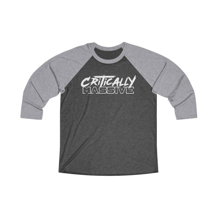 Critically Massive - Unisex Tri-Blend 3/4 Raglan Tee