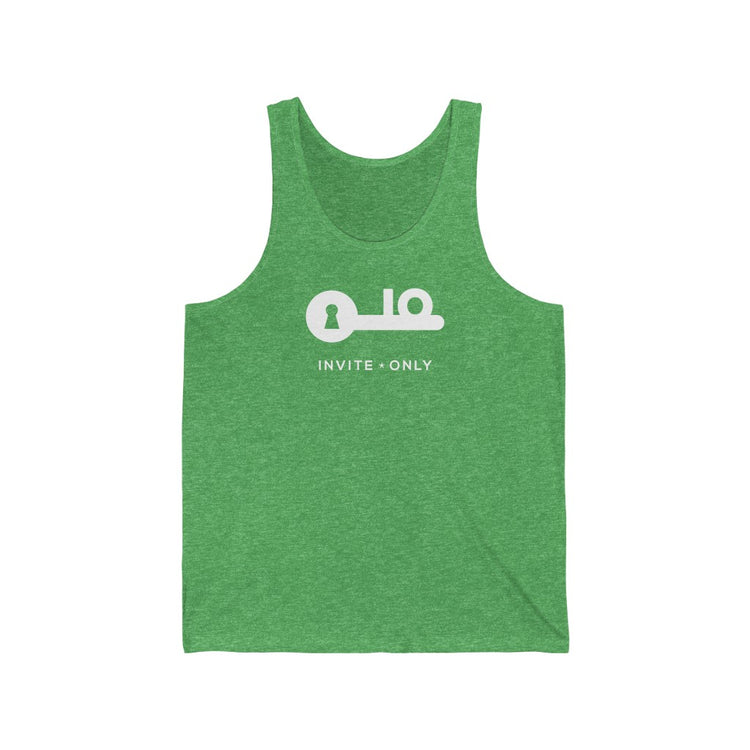 Invite Only White Print - Unisex Jersey Tank Unisex Jersey Tank