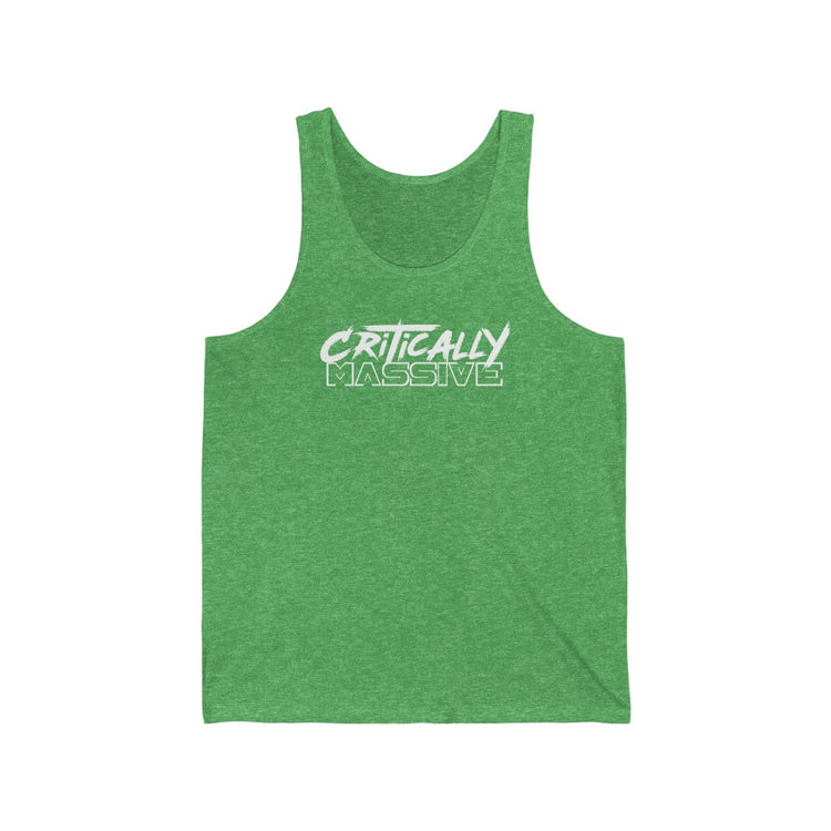 Critically Massive White Print - Unisex Jersey Tank Unisex Jersey Tank