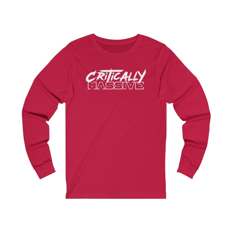 Critically Massive - White Logo Unisex Jersey Long Sleeve Tee