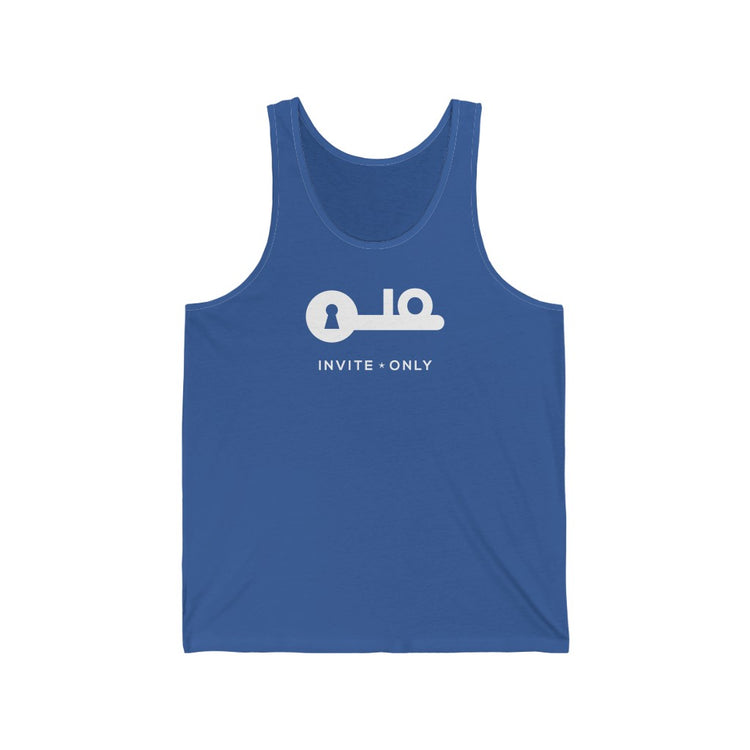 Invite Only White Print - Unisex Jersey Tank Unisex Jersey Tank