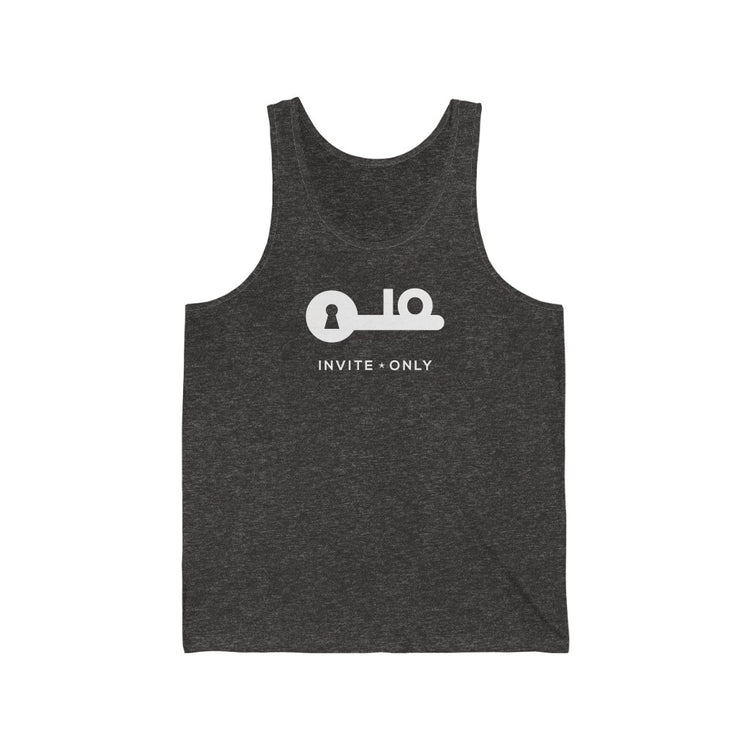 Invite Only White Print - Unisex Jersey Tank Unisex Jersey Tank